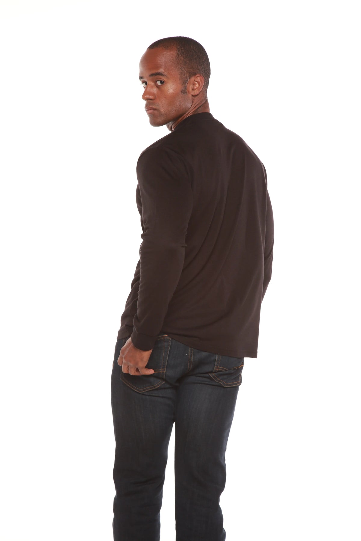 Men's Bamboo Viscose/Organic Cotton Long Sleeve T-Shirt Spun Bamboo