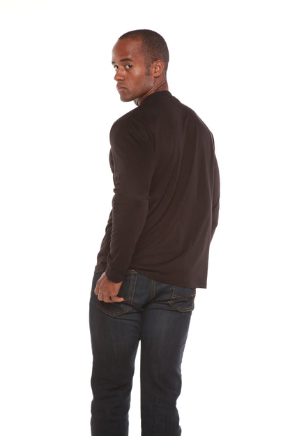 Custom Printed Men's Bamboo Viscose/Organic Cotton Long Sleeve T-Shirt Spun Bamboo