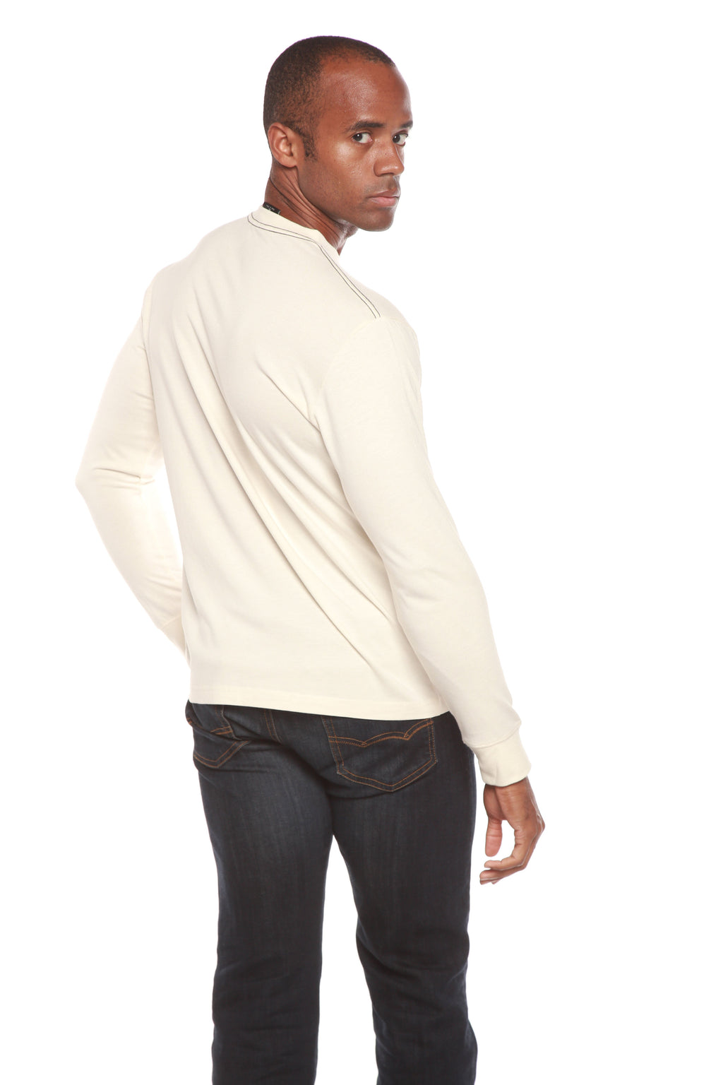 Custom Printed Men's Bamboo Viscose/Organic Cotton Long Sleeve T-Shirt Spun Bamboo