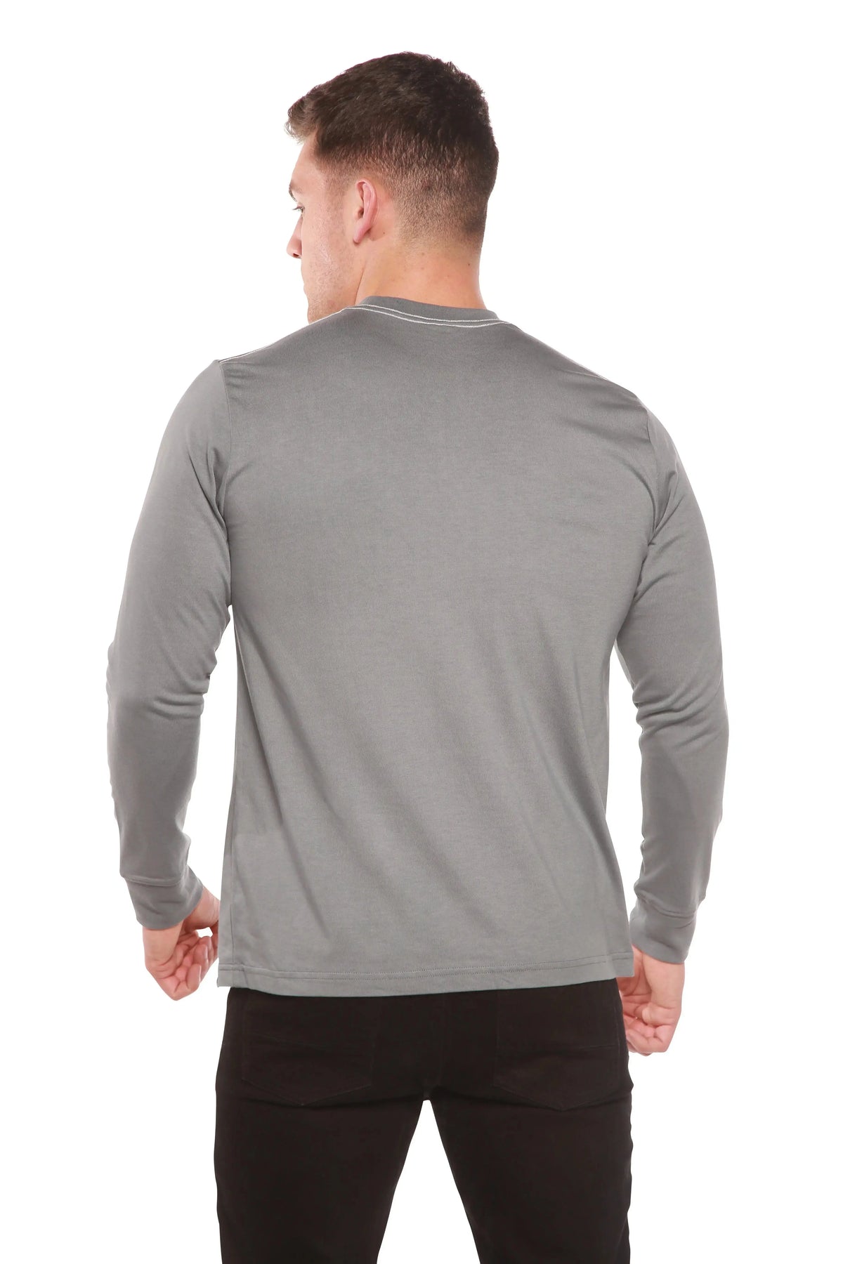 Men's Bamboo Viscose/Organic Cotton Long Sleeve T-Shirt Spun Bamboo