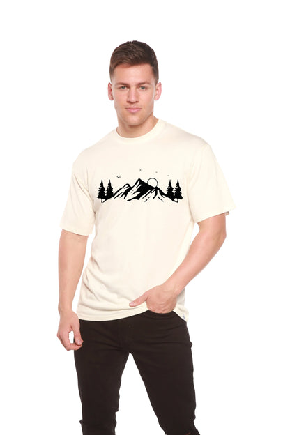 Men's Bamboo Viscose/Organic Cotton Short Sleeve T-Shirt with Print Mauna Kea Spun Bamboo