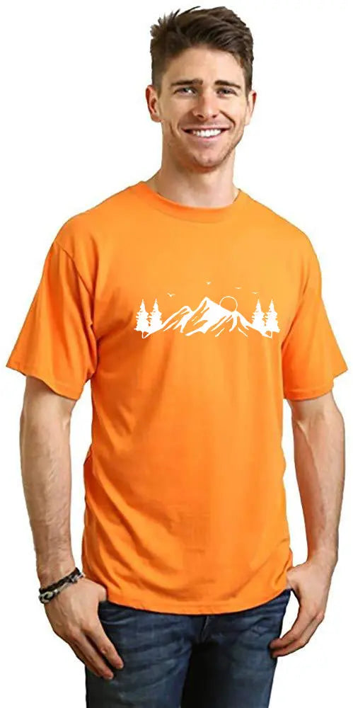 Men's Bamboo Viscose/Organic Cotton Short Sleeve T-Shirt with Print Mauna Kea Spun Bamboo