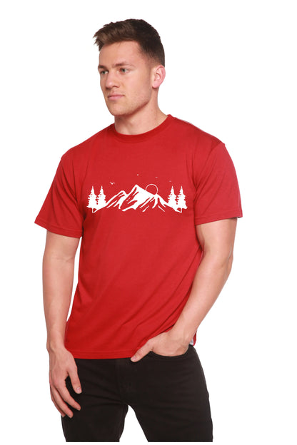 Men's Bamboo Viscose/Organic Cotton Short Sleeve T-Shirt with Print Mauna Kea Spun Bamboo