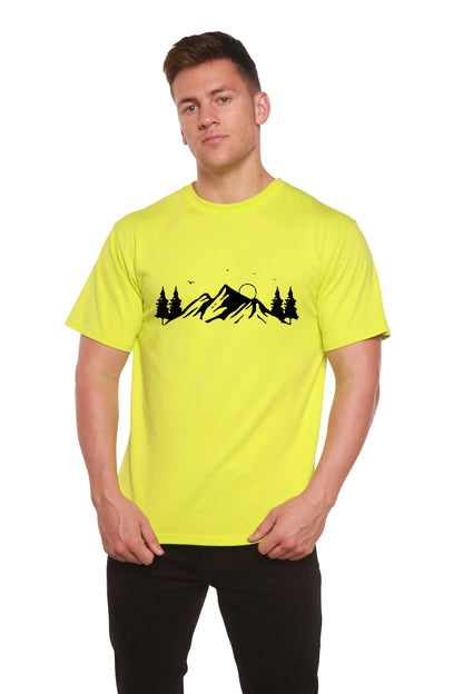 Men's Bamboo Viscose/Organic Cotton Short Sleeve T-Shirt with Print Mauna Kea Spun Bamboo