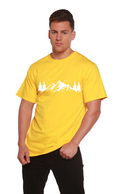 Men's Bamboo Viscose/Organic Cotton Short Sleeve T-Shirt with Print Mauna Kea Spun Bamboo