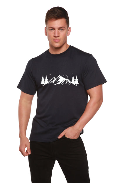Men's Bamboo Viscose/Organic Cotton Short Sleeve T-Shirt with Print Mauna Kea Spun Bamboo