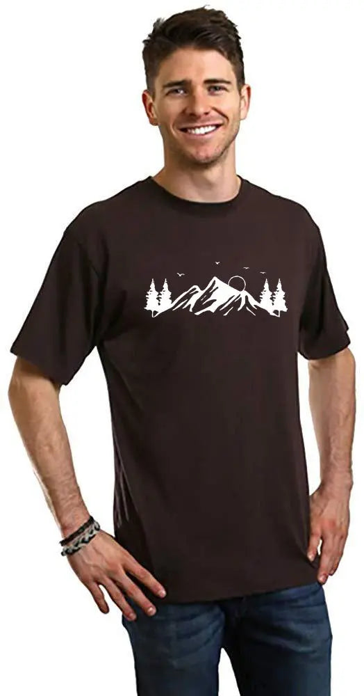 Men's Bamboo Viscose/Organic Cotton Short Sleeve T-Shirt with Print Mauna Kea Spun Bamboo