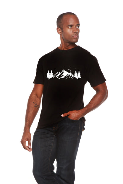 Men's Bamboo Viscose/Organic Cotton Short Sleeve T-Shirt with Print Mauna Kea Spun Bamboo