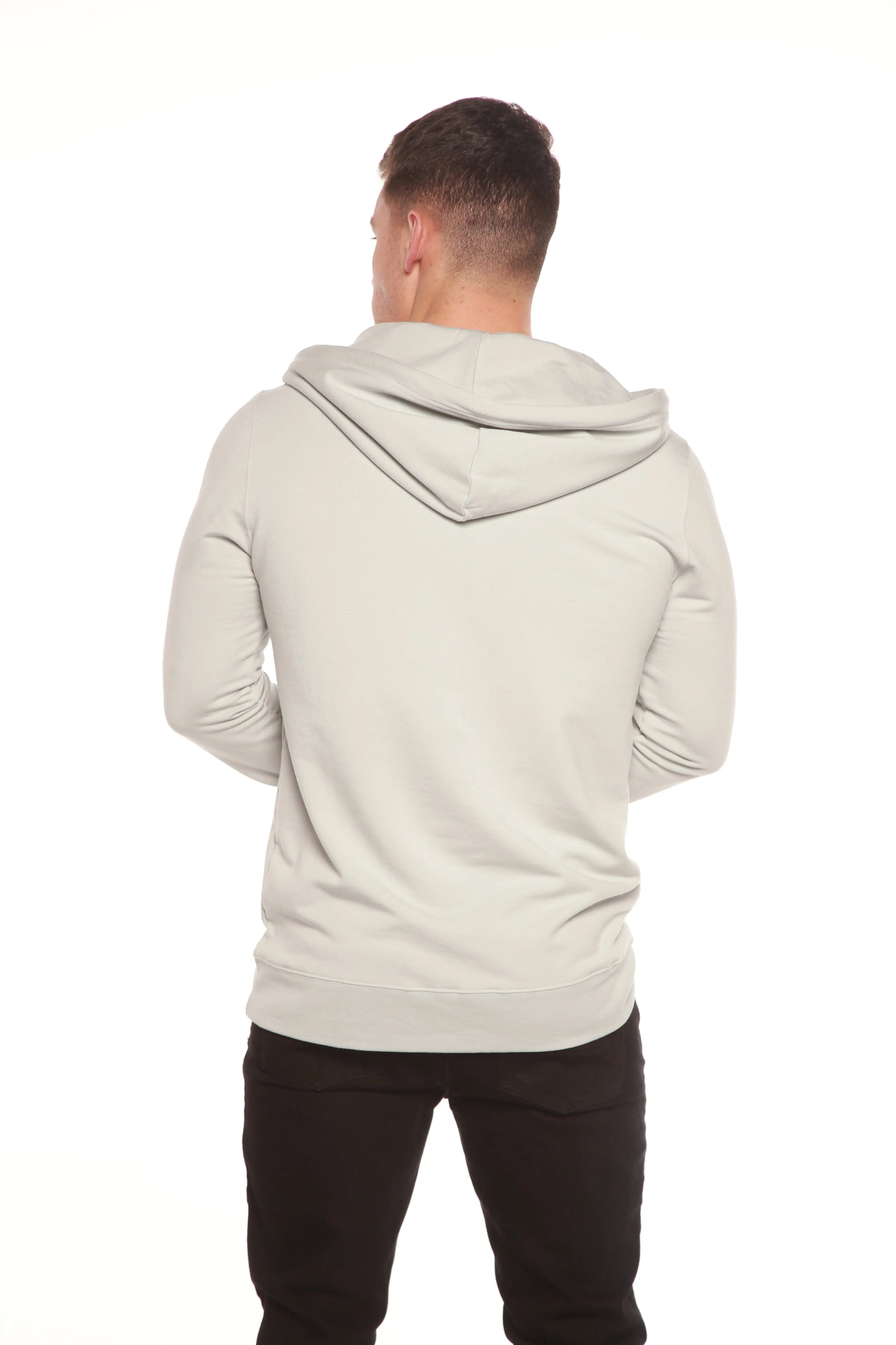 Men's Henley Style Bamboo Viscose Fleece Hoodie Spun Bamboo