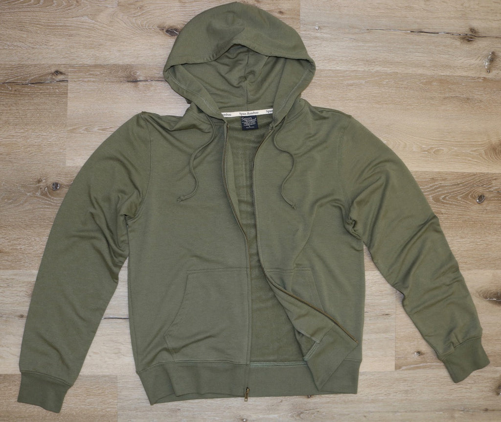 Men's Eco-Smart Full-Zip Bamboo Viscose Hoodie Spun Bamboo