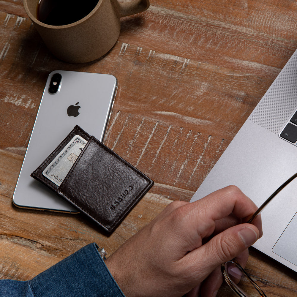 Minimalist Wallet with RFID protection - Brown CASUPO