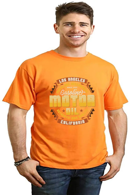 Motor oil Men's Bamboo Viscose/Organic Cotton Short Sleeve Graphic T-Shirt Spun Bamboo