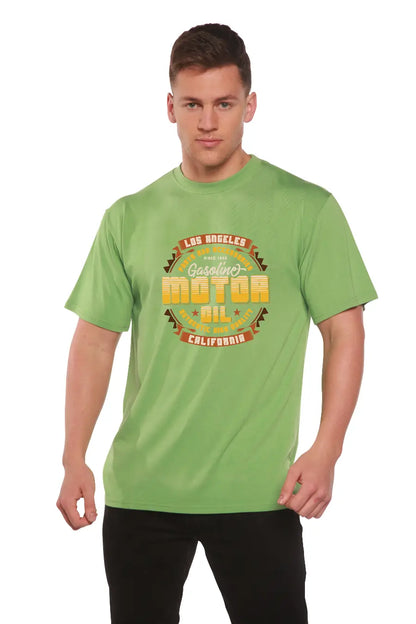 Motor oil Men's Bamboo Viscose/Organic Cotton Short Sleeve Graphic T-Shirt Spun Bamboo