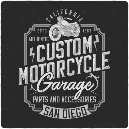 Mototrcycle Garage Men's Bamboo Viscose/Organic Cotton Short Sleeve Graphic T-Shirt Spun Bamboo