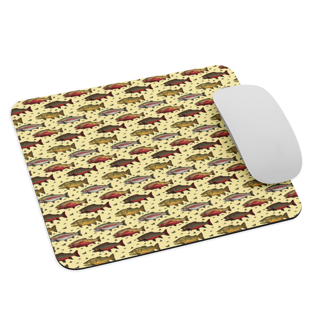 Trout Party Mouse Pad Yellow Sally
