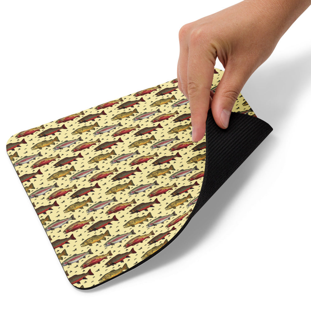 Trout Party Mouse Pad Yellow Sally