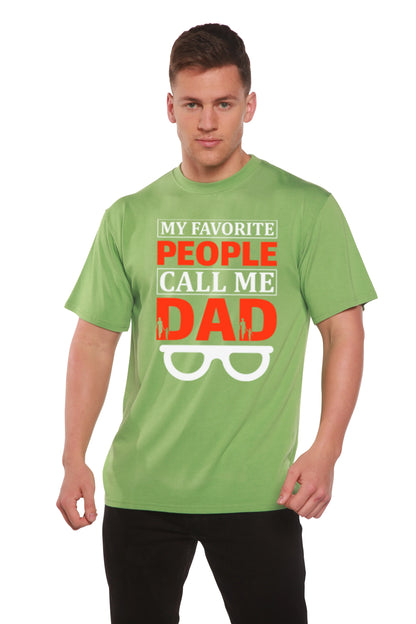 My Favorite People Call Me Dad Men's Bamboo Viscose/Organic Cotton Short Sleeve Graphic T-Shirt Spun Bamboo