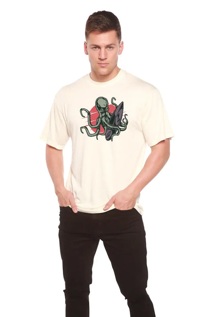 Octopus Men's Bamboo Viscose/Organic Cotton Short Sleeve Graphic T-Shirt Spun Bamboo