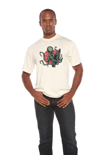Octopus Men's Bamboo Viscose/Organic Cotton Short Sleeve Graphic T-Shirt Spun Bamboo