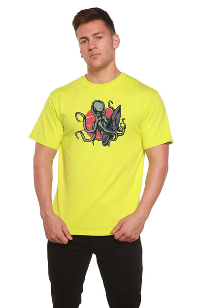Octopus Men's Bamboo Viscose/Organic Cotton Short Sleeve Graphic T-Shirt Spun Bamboo