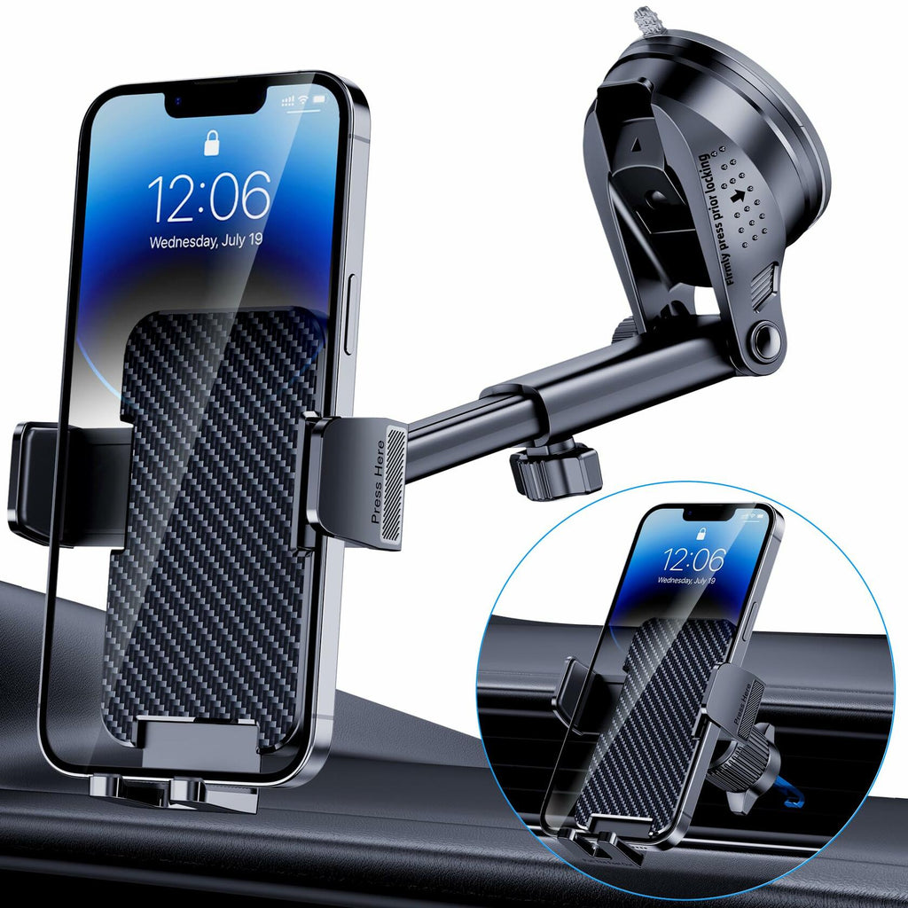 BIVGAZA Military-Grade Car Phone Holder Universal Thick Case Friendly Black Deal US