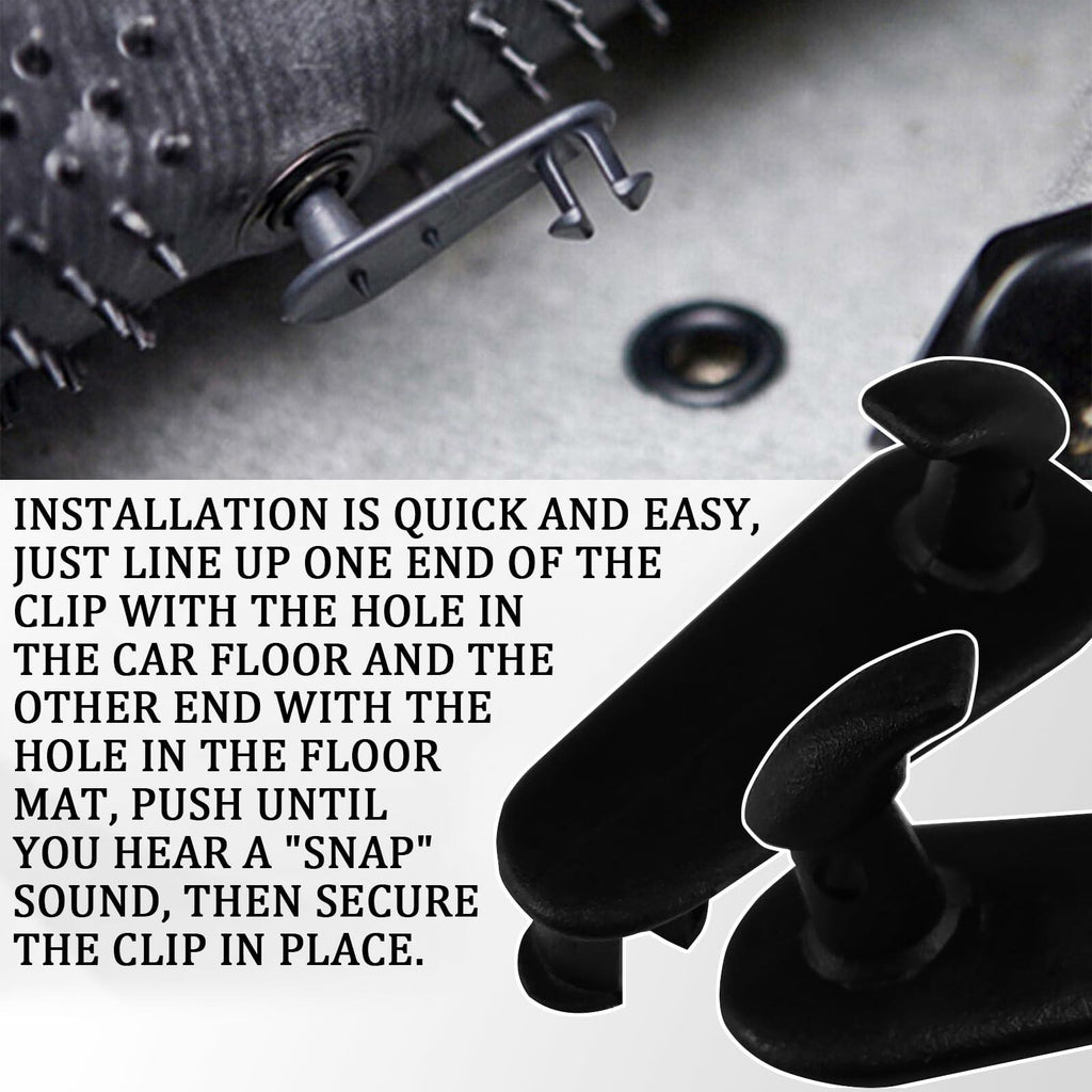 Tobenbone Car Floor Mat Clips Fixing Hooks Clamp Carpet Fasteners Black Deal US
