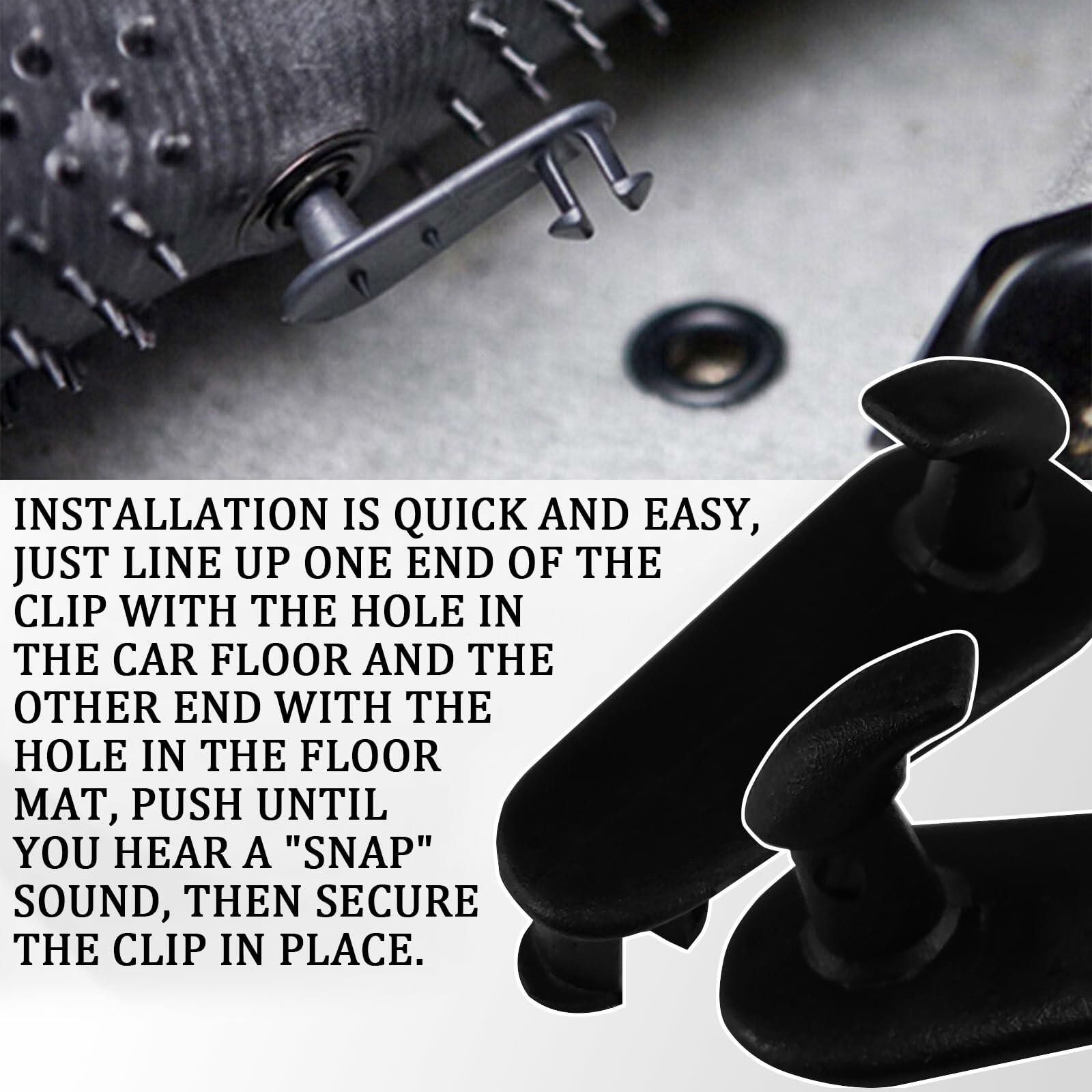 Tobenbone Car Floor Mat Clips Fixing Hooks Clamp Carpet Fasteners Black Deal US