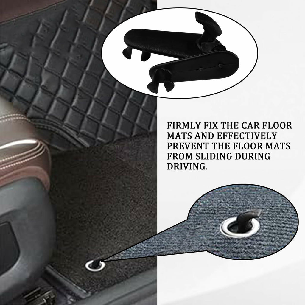Tobenbone Car Floor Mat Clips Fixing Hooks Clamp Carpet Fasteners Black Deal US
