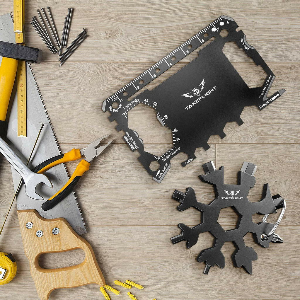 TF TAKEFLIGHT Tactical EDC Credit Card Multitool Set Black Screwdriver Deal US