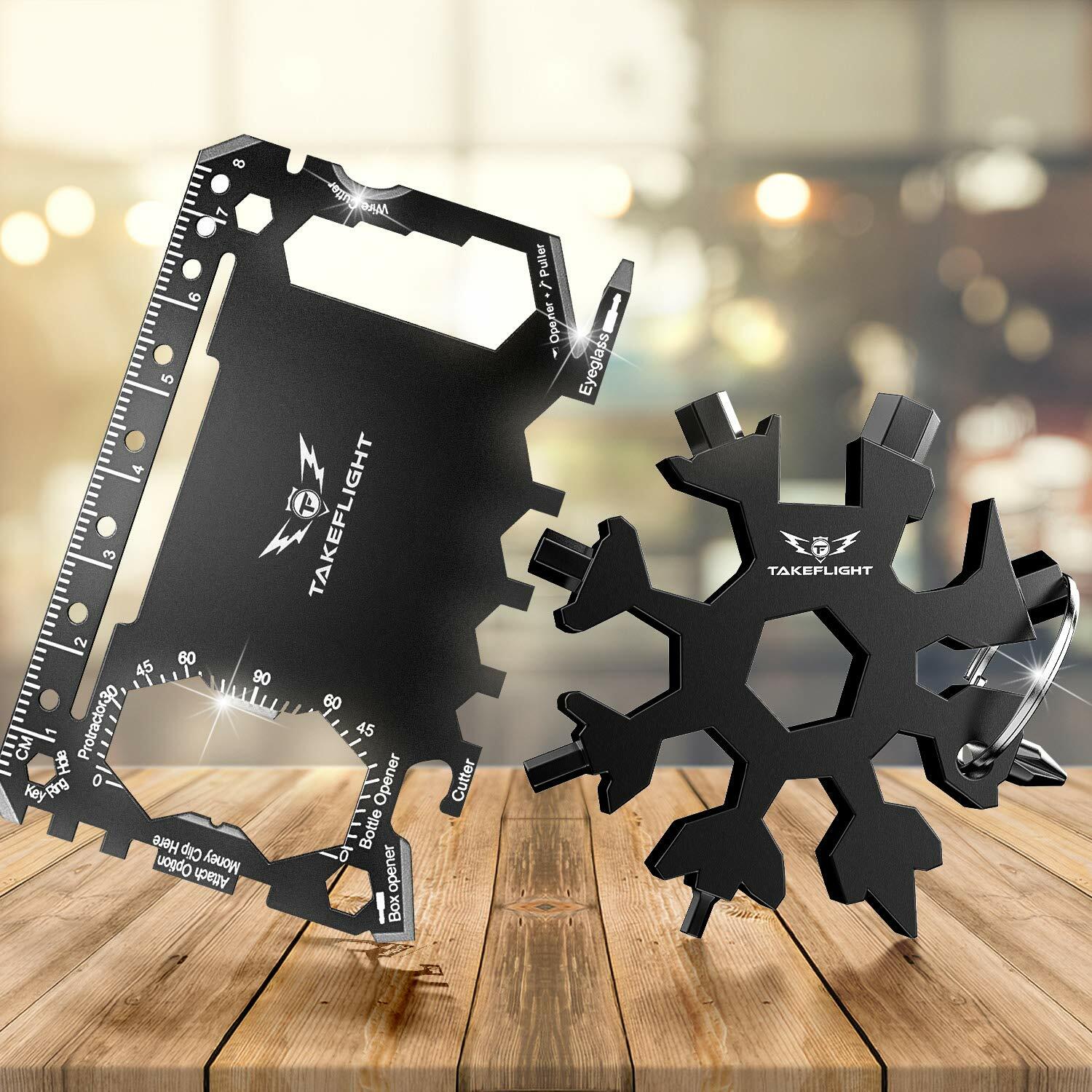 TF TAKEFLIGHT Tactical EDC Credit Card Multitool Set Black Screwdriver Deal US