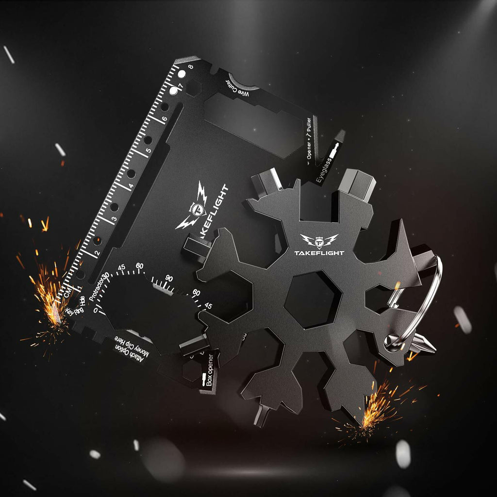 TF TAKEFLIGHT Tactical EDC Credit Card Multitool Set Black Screwdriver Deal US