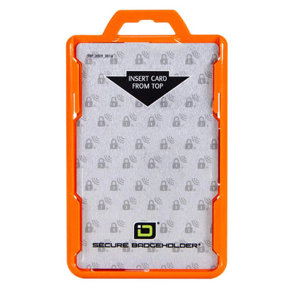 Secure Badge Holder BloxProx™ Lite PORTRAIT - Protects 125Khz HID Prox - 1 ID Card Holder ID Stronghold