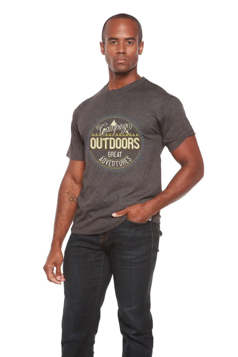 Outdoors Men's Bamboo Viscose/Organic Cotton Short Sleeve Graphic T-Shirt Spun Bamboo