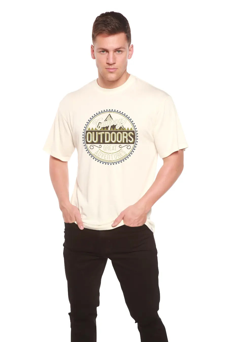 Outdoors Men's Bamboo Viscose/Organic Cotton Short Sleeve Graphic T-Shirt Spun Bamboo