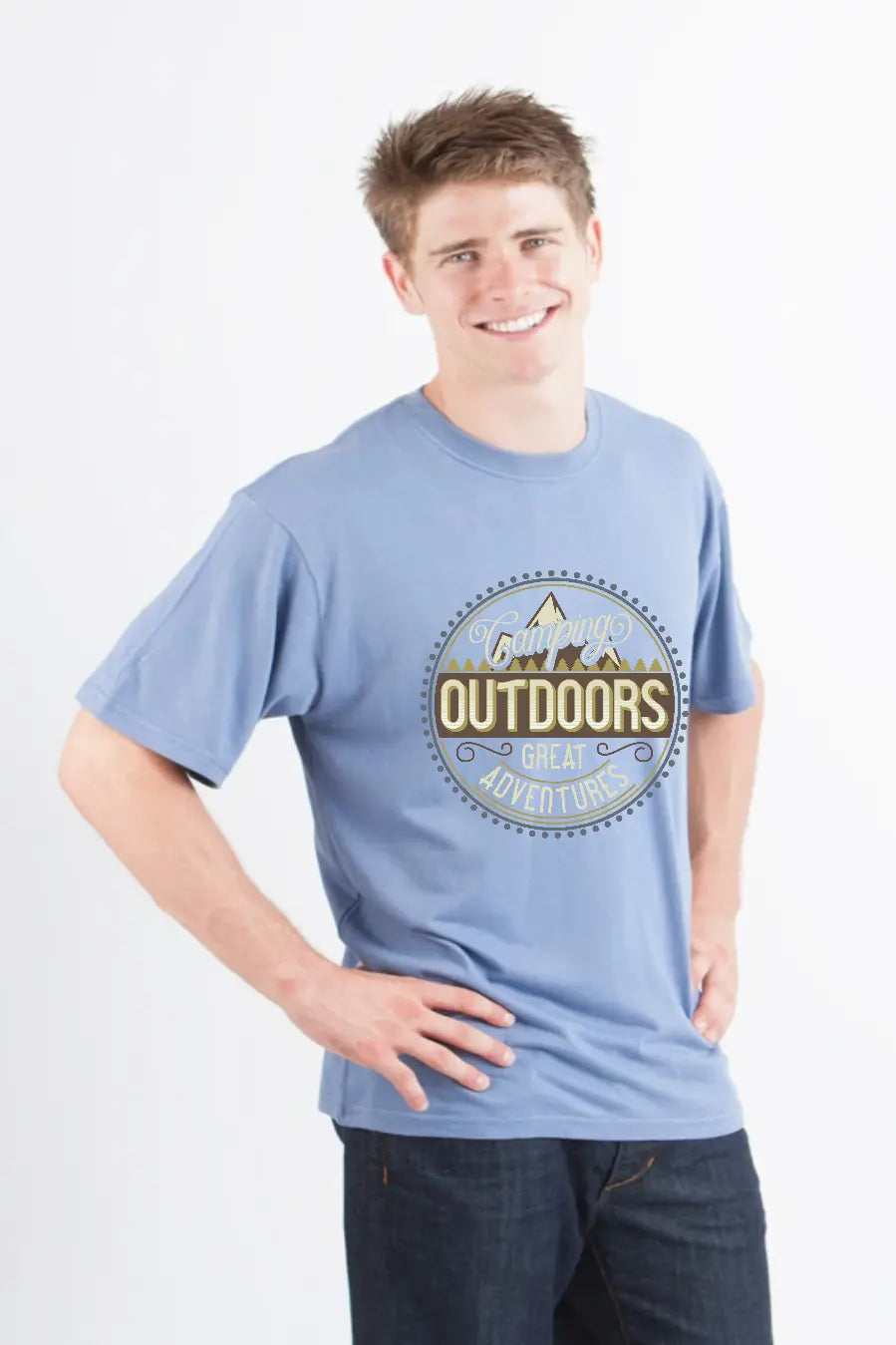 Outdoors Men's Bamboo Viscose/Organic Cotton Short Sleeve Graphic T-Shirt Spun Bamboo