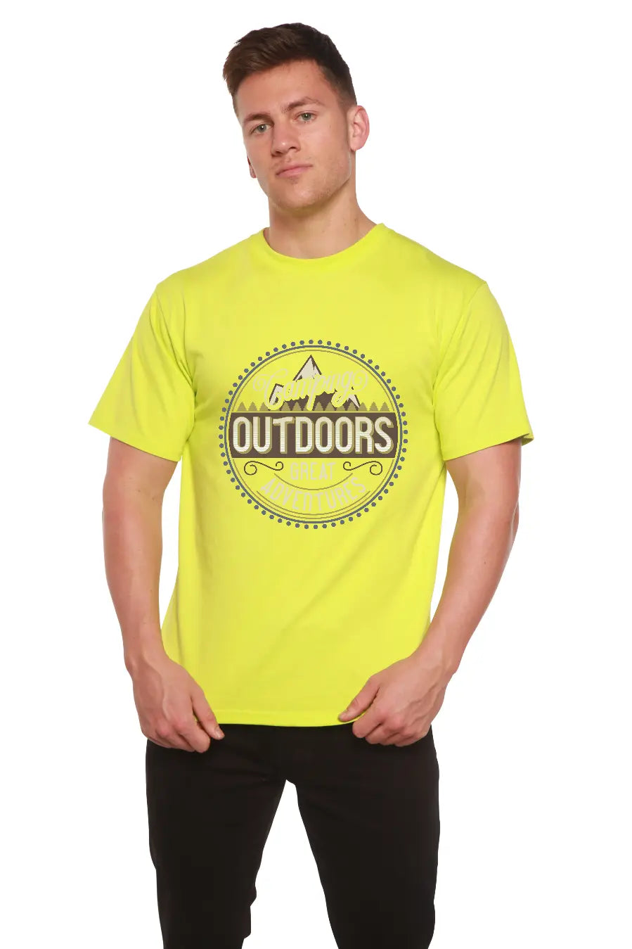 Outdoors Men's Bamboo Viscose/Organic Cotton Short Sleeve Graphic T-Shirt Spun Bamboo