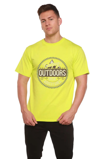 Outdoors Men's Bamboo Viscose/Organic Cotton Short Sleeve Graphic T-Shirt Spun Bamboo
