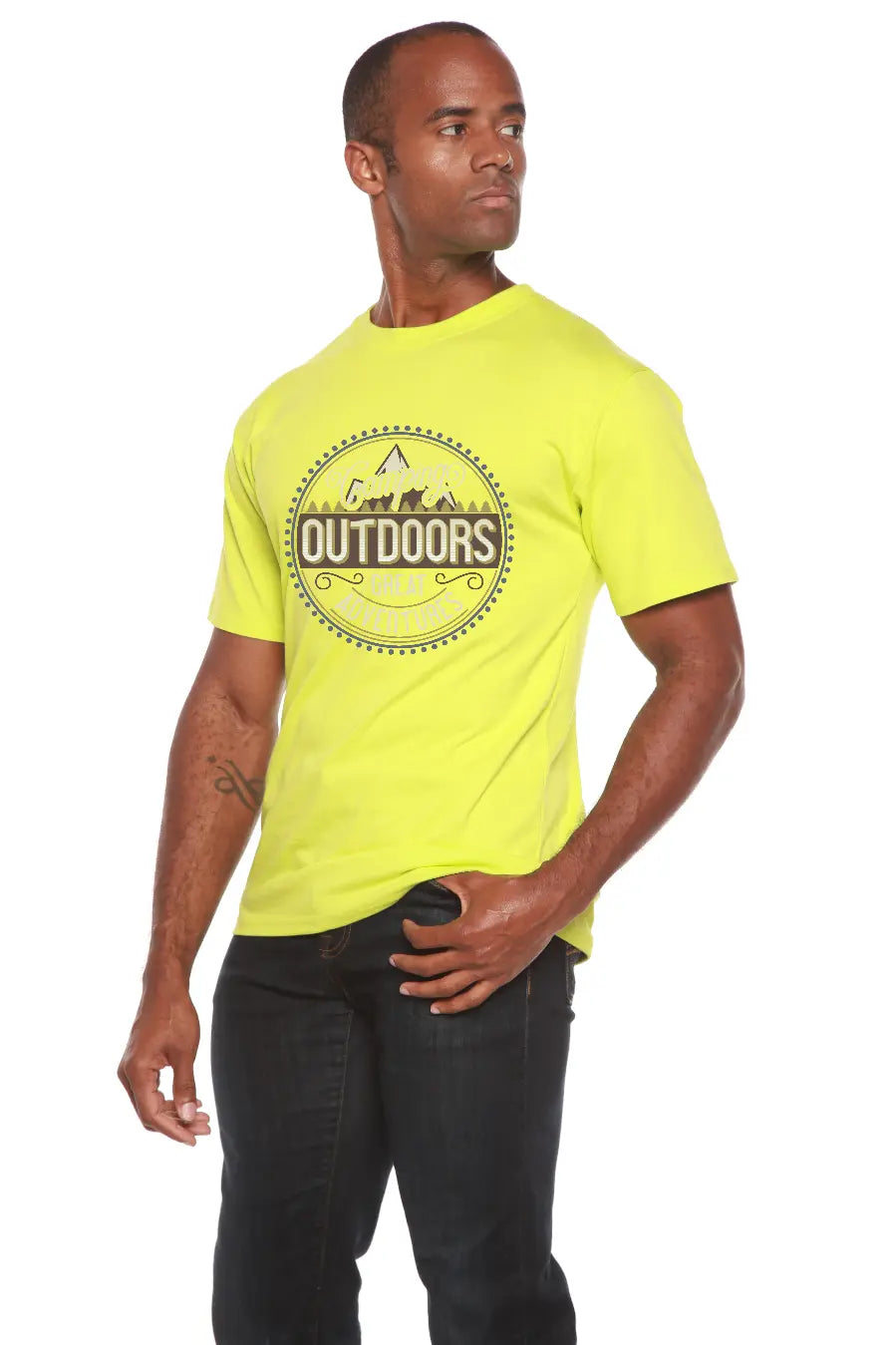 Outdoors Men's Bamboo Viscose/Organic Cotton Short Sleeve Graphic T-Shirt Spun Bamboo