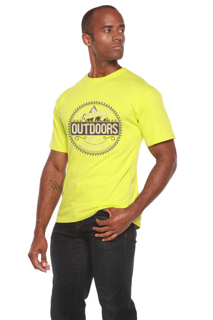 Outdoors Men's Bamboo Viscose/Organic Cotton Short Sleeve Graphic T-Shirt Spun Bamboo