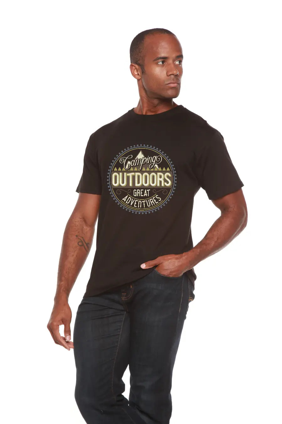 Outdoors Men's Bamboo Viscose/Organic Cotton Short Sleeve Graphic T-Shirt Spun Bamboo