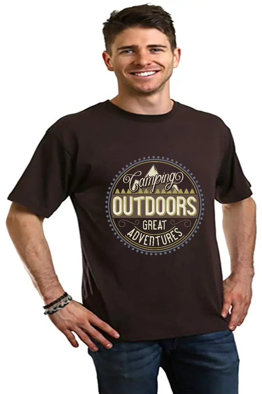 Outdoors Men's Bamboo Viscose/Organic Cotton Short Sleeve Graphic T-Shirt Spun Bamboo