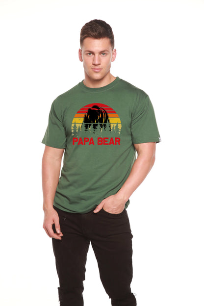 Papa Bear Men's Bamboo Viscose/Organic Cotton Short Sleeve Graphic T-Shirt Spun Bamboo