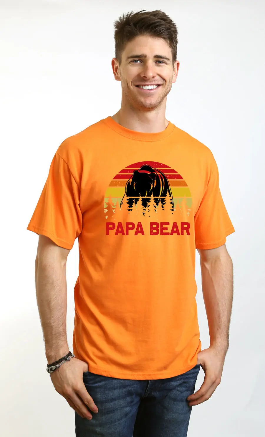 Papa Bear Men's Bamboo Viscose/Organic Cotton Short Sleeve Graphic T-Shirt Spun Bamboo