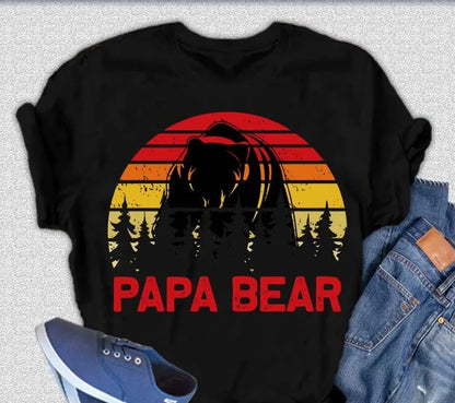 Papa Bear Men's Bamboo Viscose/Organic Cotton Short Sleeve Graphic T-Shirt Spun Bamboo