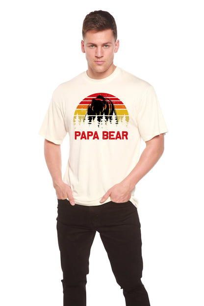 Papa Bear Men's Bamboo Viscose/Organic Cotton Short Sleeve Graphic T-Shirt Spun Bamboo