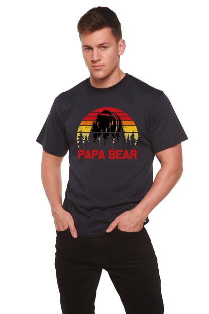Papa Bear Men's Bamboo Viscose/Organic Cotton Short Sleeve Graphic T-Shirt Spun Bamboo