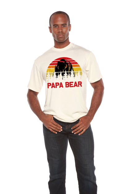Papa Bear Men's Bamboo Viscose/Organic Cotton Short Sleeve Graphic T-Shirt Spun Bamboo