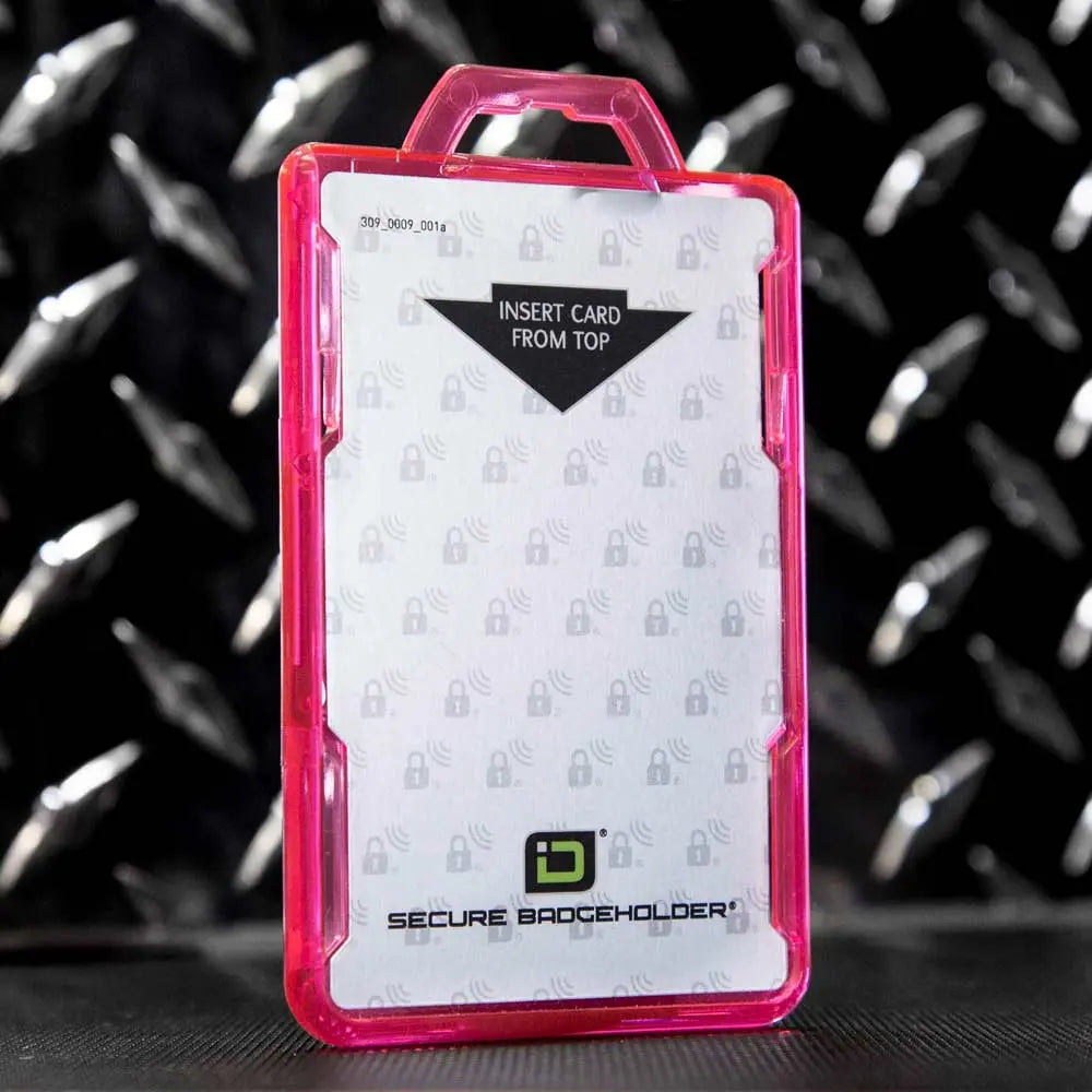 Secure Badge Holder Lite ™ Vertical 1 ID Card Holder ID Stronghold