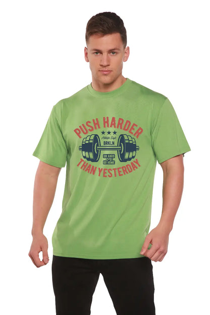 Push Harder Men's Bamboo Viscose/Organic Cotton Short Sleeve Graphic T-Shirt Spun Bamboo