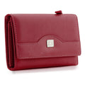 RFID Blocking Women's Leather Trifold Wallet ID Stronghold